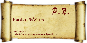 Posta Nóra névjegykártya